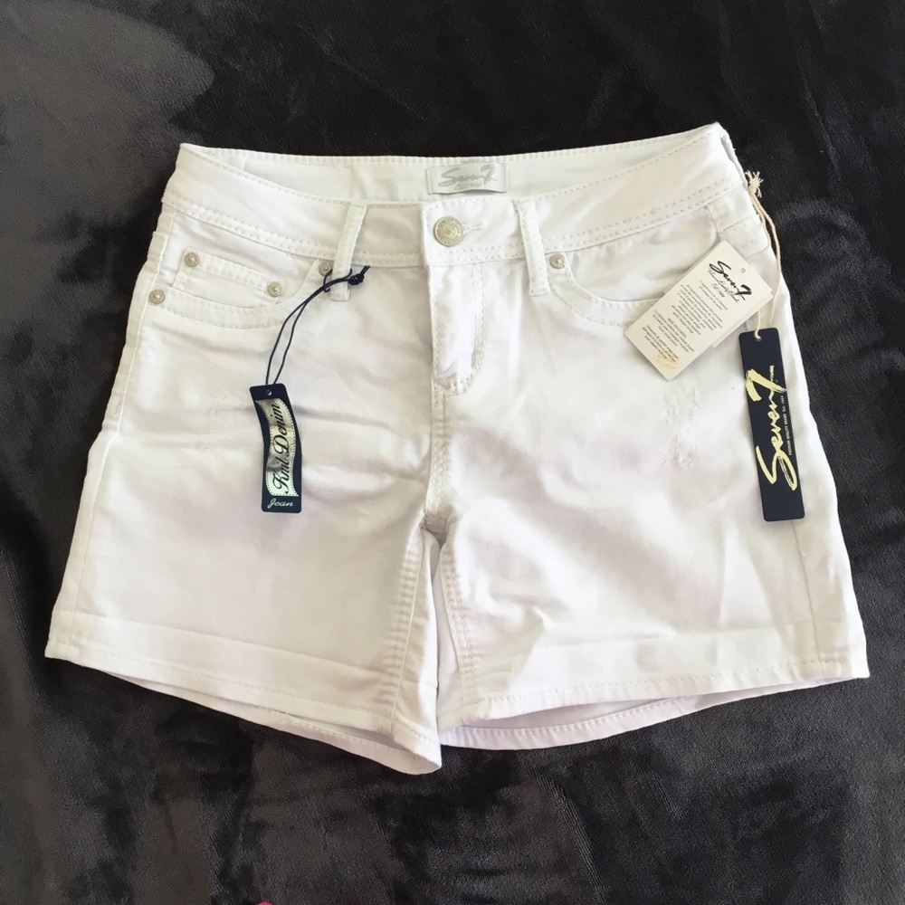 White Jean Shorts